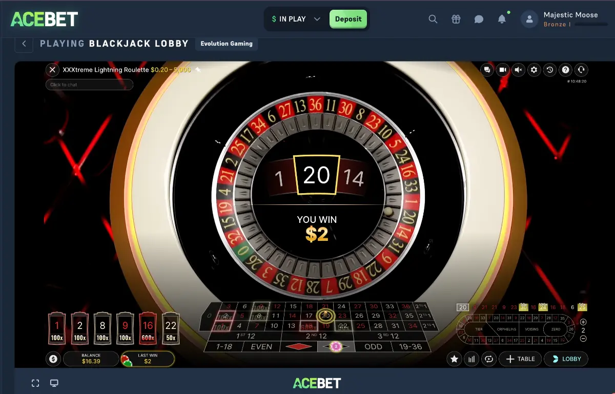 AceBet roulette