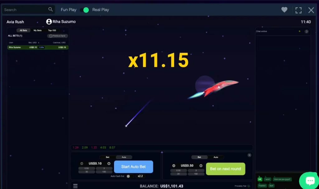 Avia Rush Desktop Preview - Main