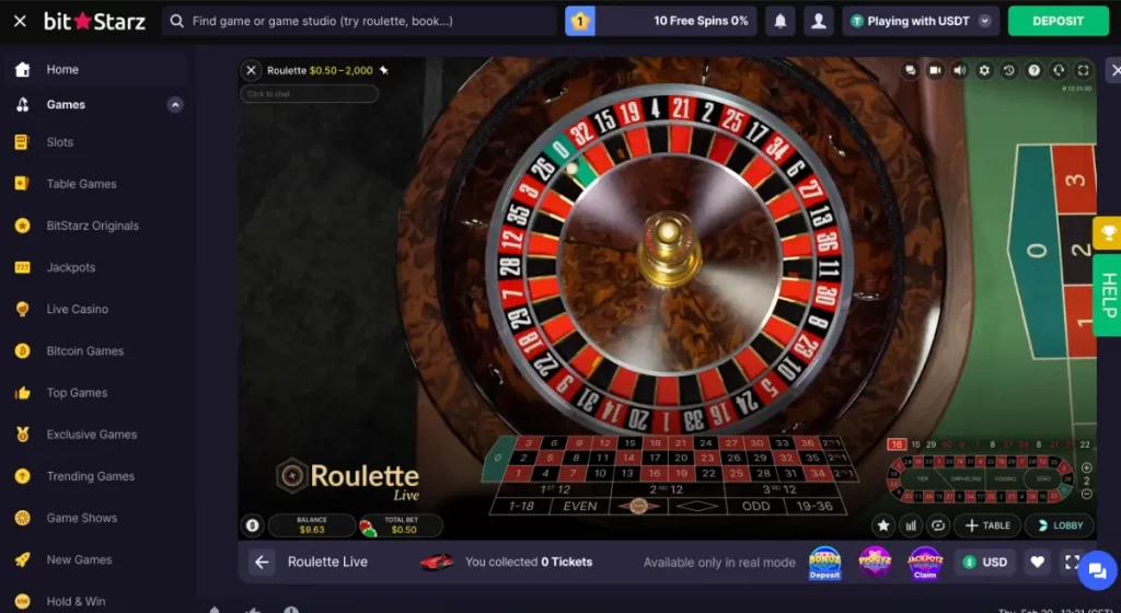 Bitstarz Live casino Roulette