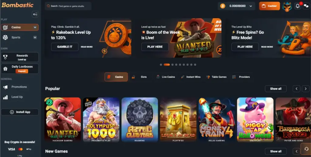 Bombastic casino lobby