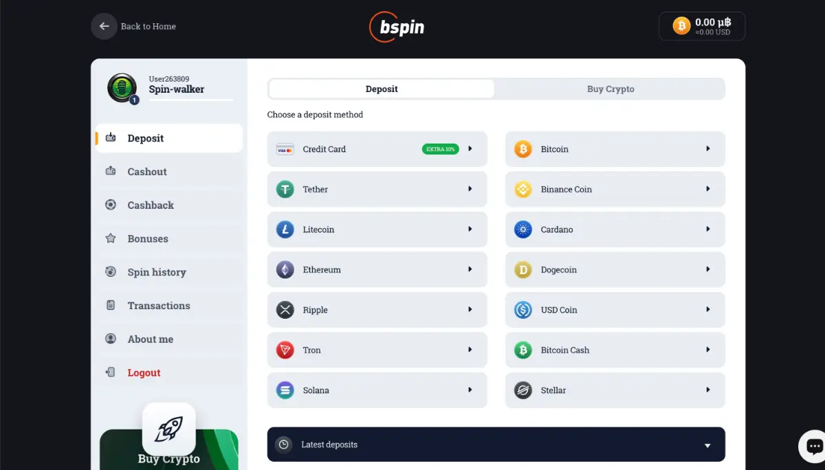 Bspin Account Info