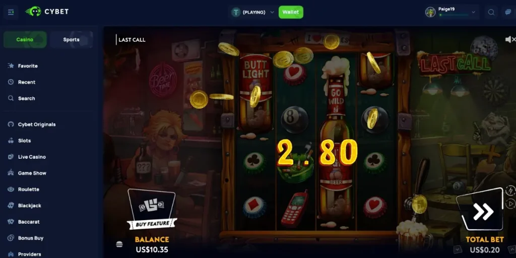 Cybet slots win