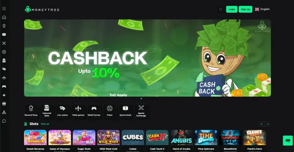 Cashback moneytree games