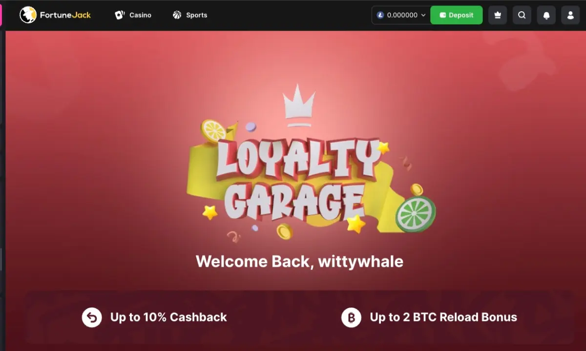 Fortune Jack Loyalty Garage