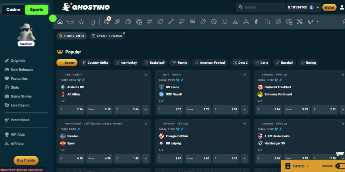 Ghostino sports betting