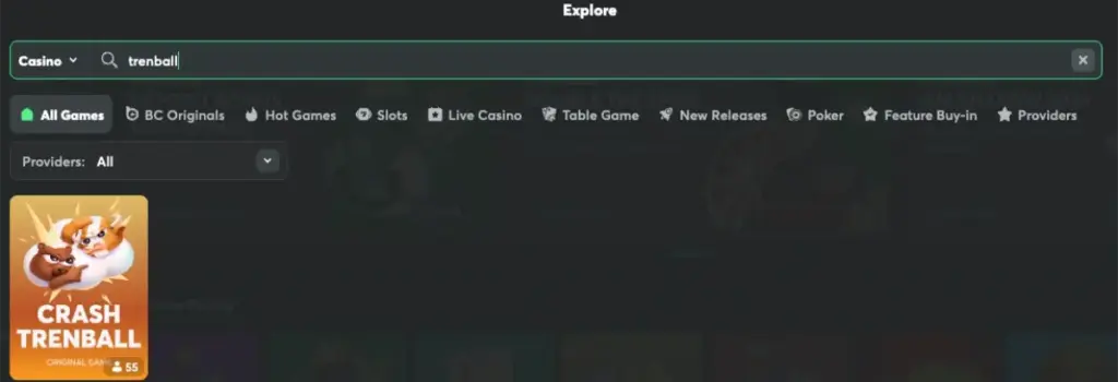 How to find trenball crash on BC