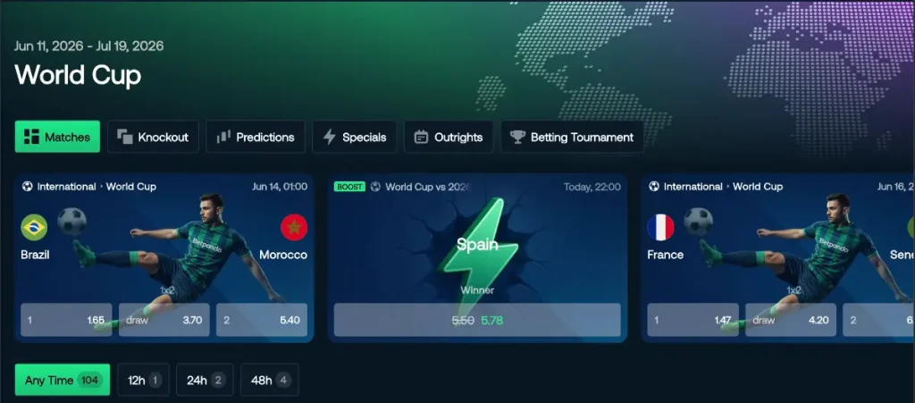 Betpanda world cup betting