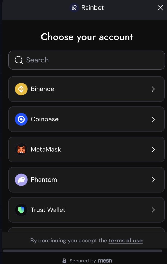 direct deposit rainbet