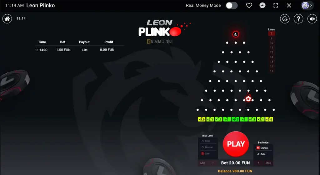 Leon Bet Plinko