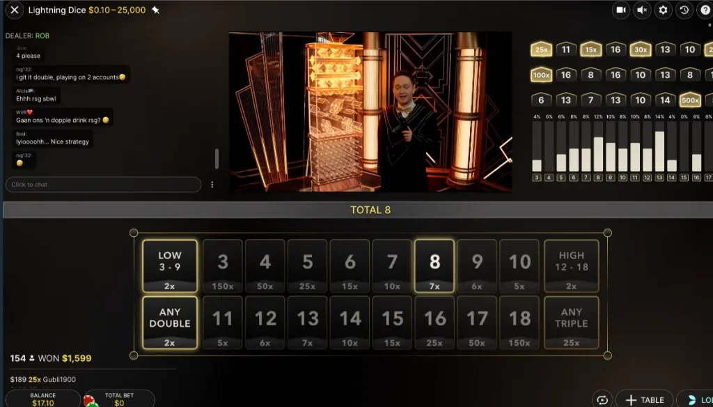Lightning Dice Desktop Preview