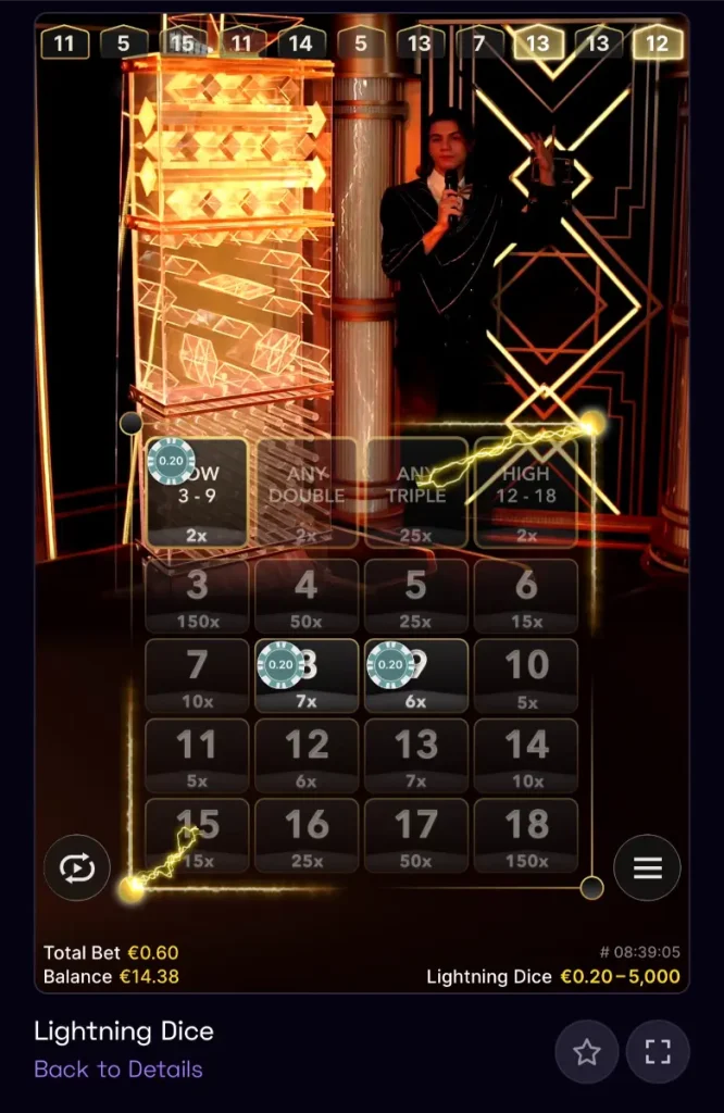 Lightning Dice Mobile Preview