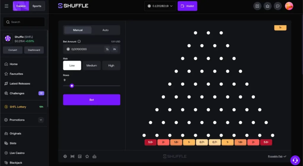 Shuffle Plinko