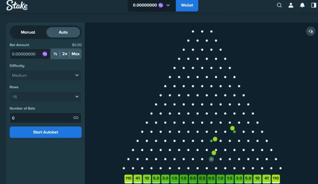 stake plinko auto mode