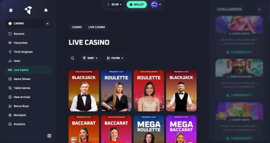 Thrill Live casino