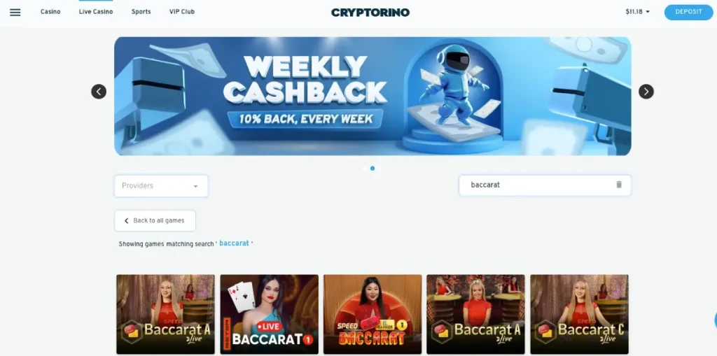cryptorino baccarat
