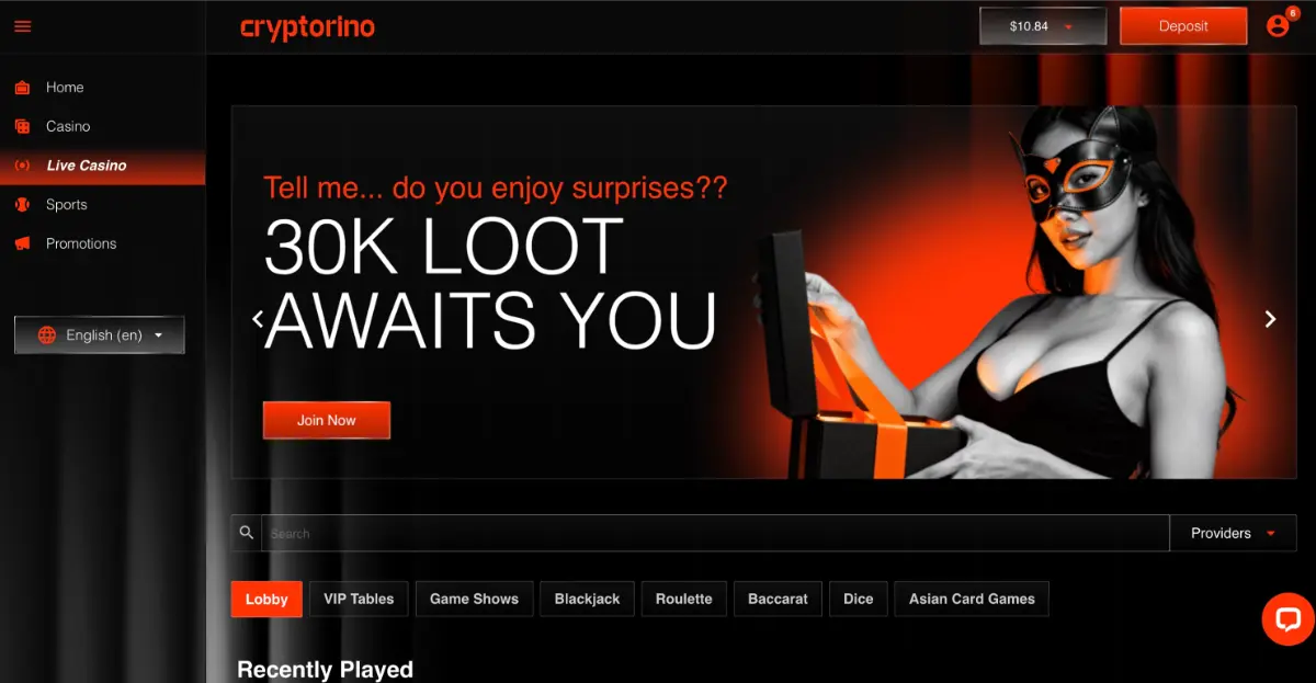 cryptorino live casino new