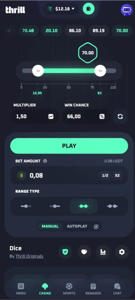 dice by thrill originals mobile