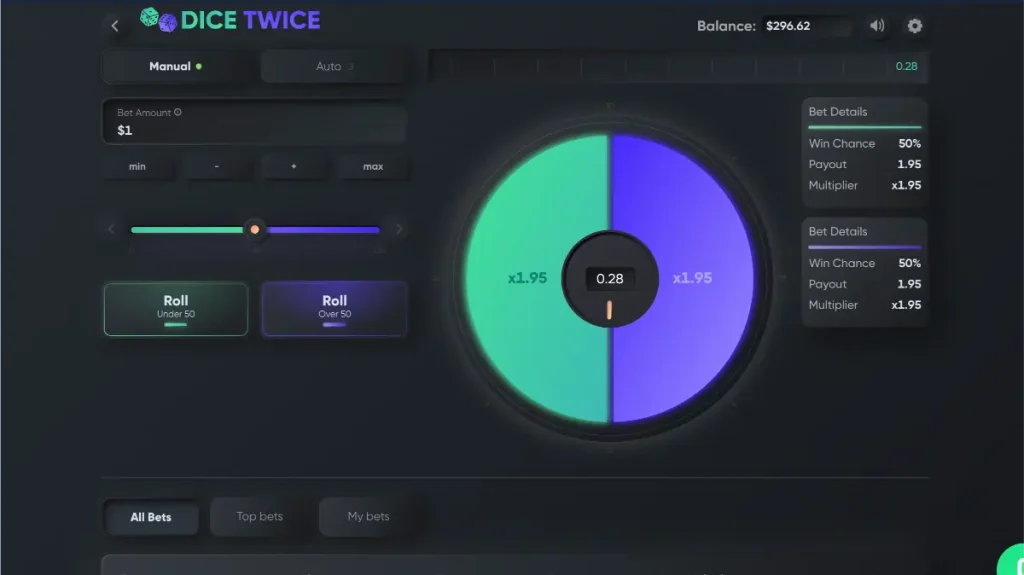 dice twice desktop roll
