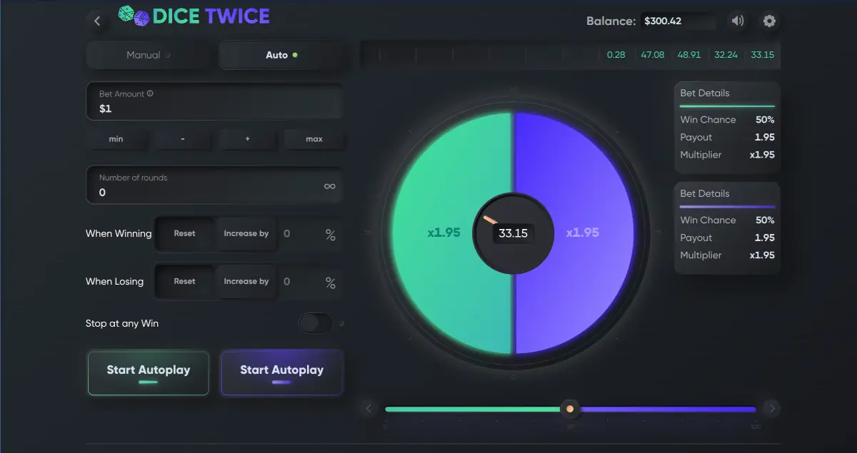 dice twice desktop
