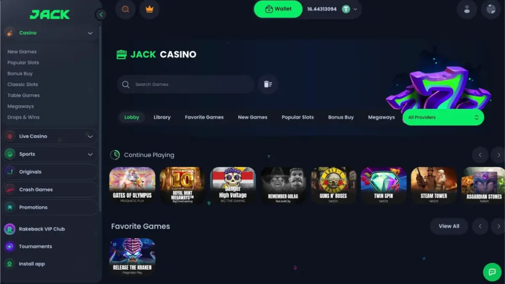 jack.com homepage