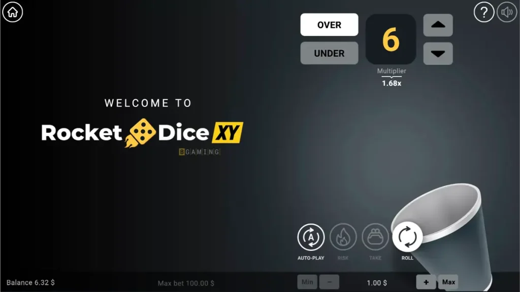 rocket dice xy bgaming desktop preview