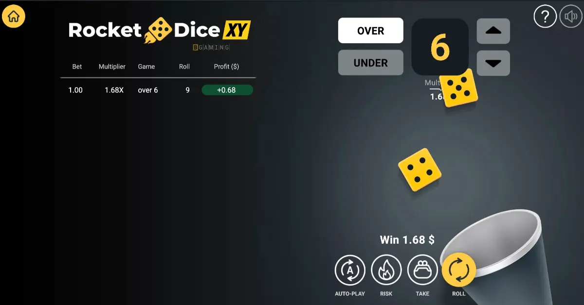 rocket dice xy bgaming desktop