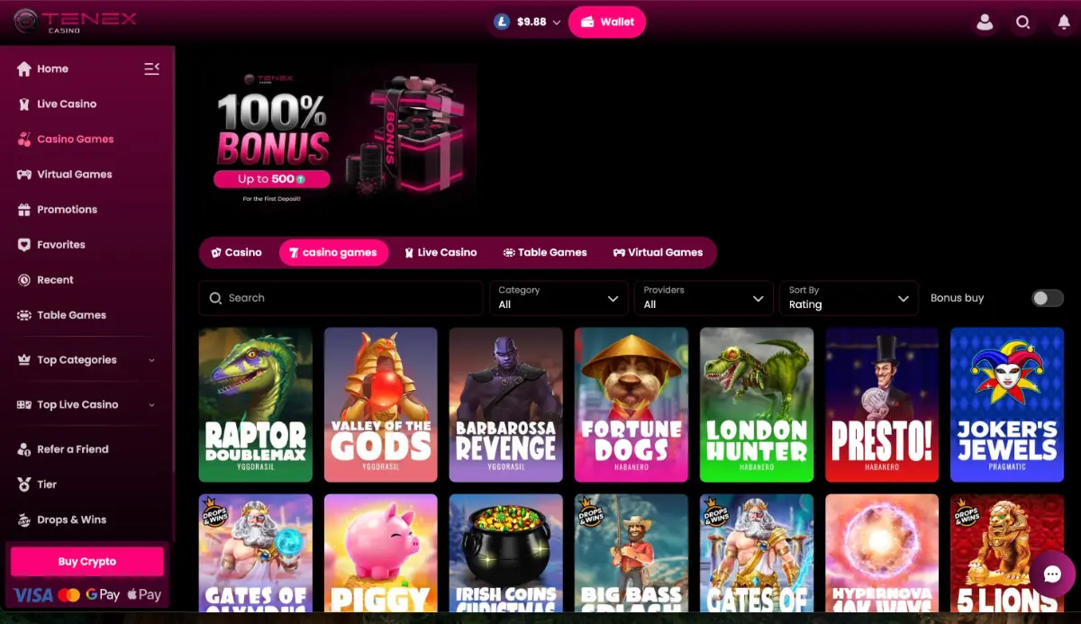 tenex casino preview 2
