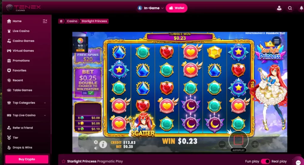 tenex casino starlight princess