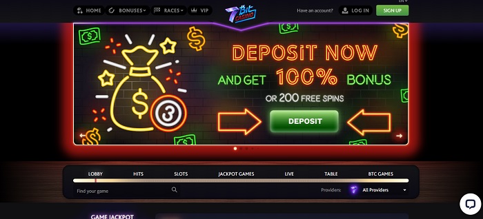 7bitcasino homepage