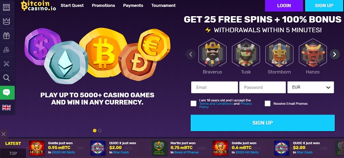 Bitcoin Casino home