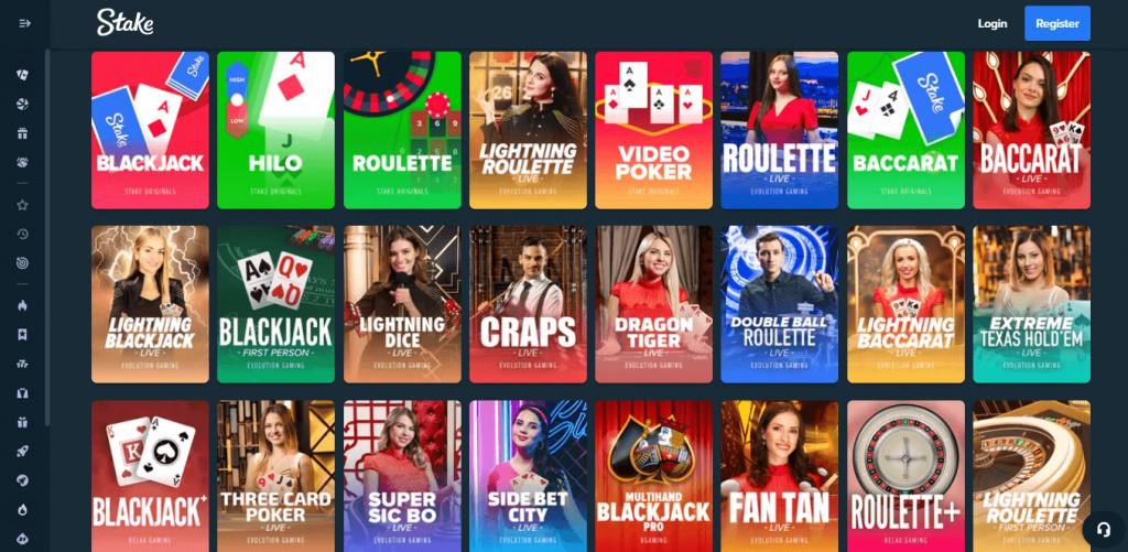 Stake casino live games