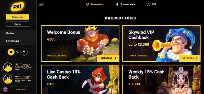 zetcasino promotions