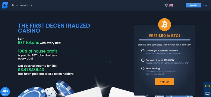 EarnBet Homepage