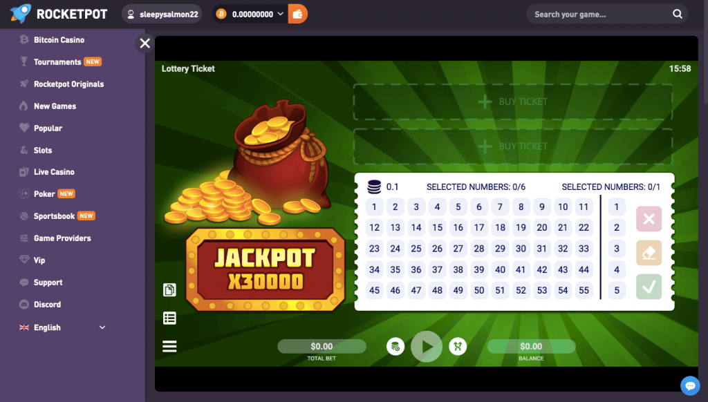 Rockepot Bitcoin Lottery