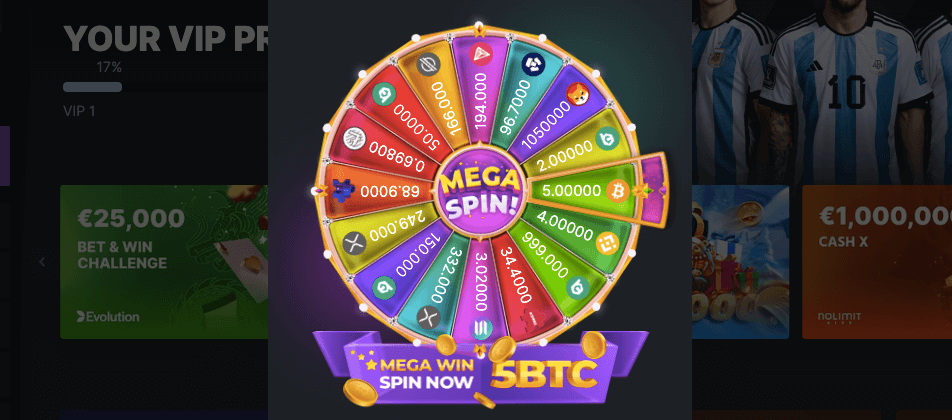 BC.Game no deposit bonus lucky wheel spin