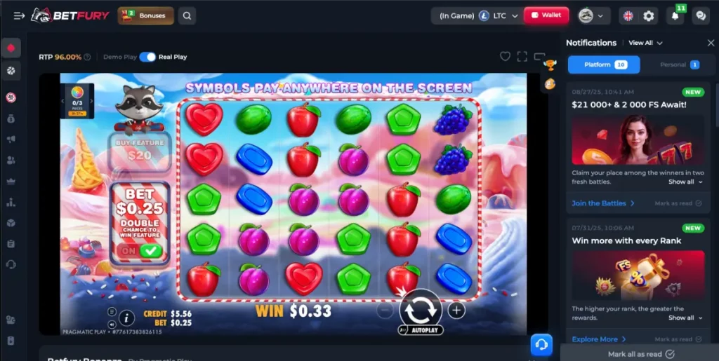 Betfury slots