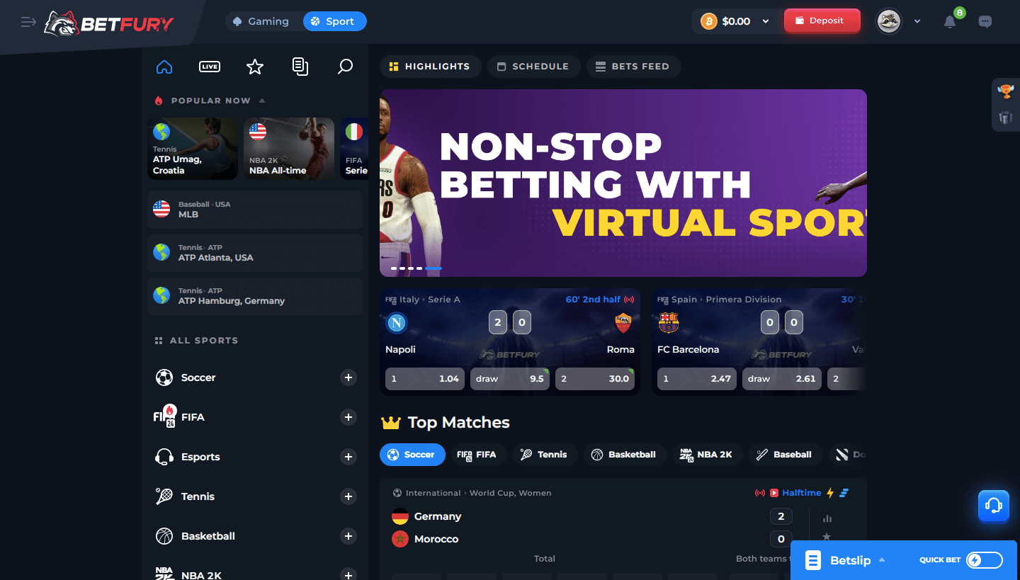 BetFury Sportsbook