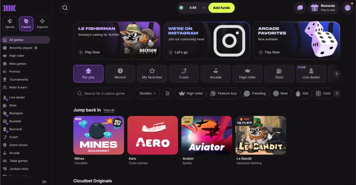 Cloudbet casino 2026