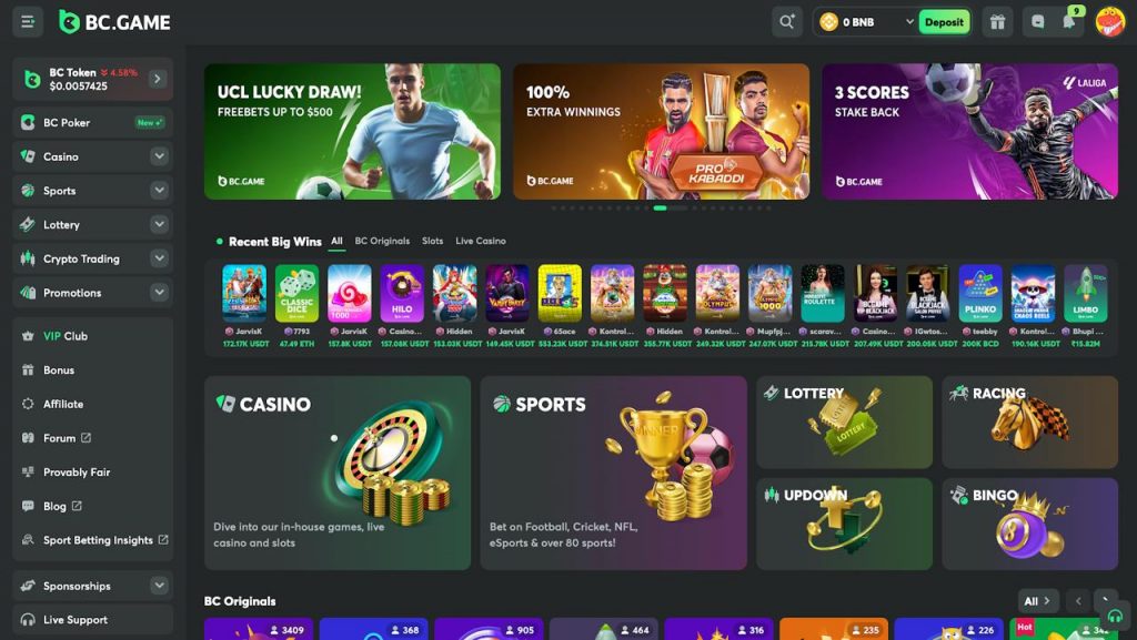 bc.game binance casino new