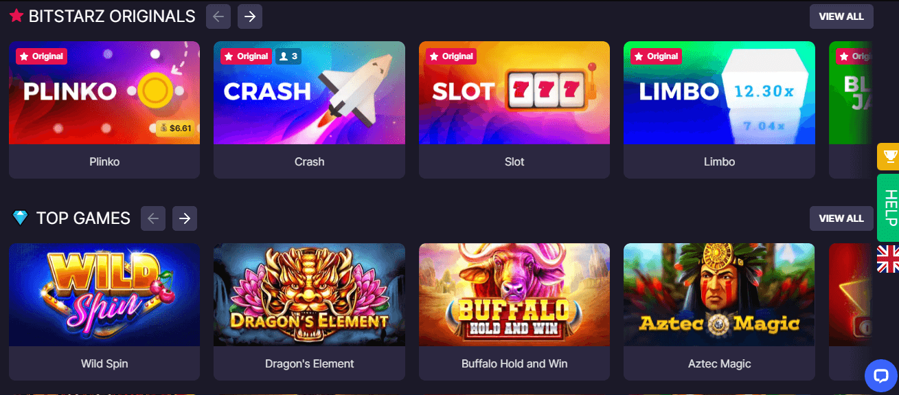 Bitstarz originals and top games