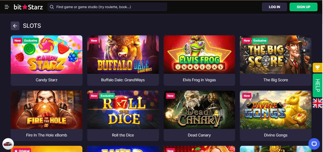 Bitstarz slots screenshot