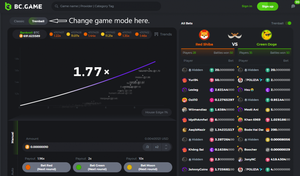 crypto game crash or die