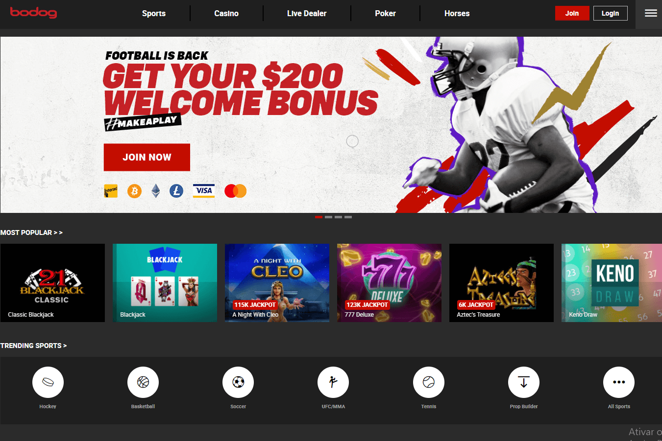 Bodog Sports Betting Bonus