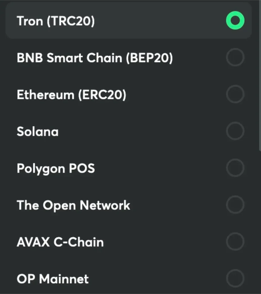 BC Game supported chains