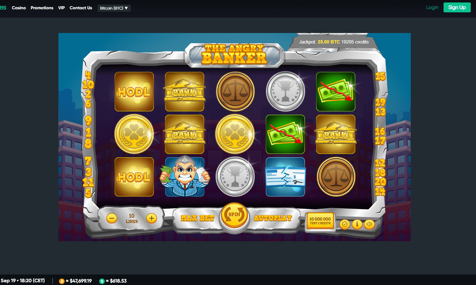 Bitcoin.Com Games Exclusive Game Angry Banker