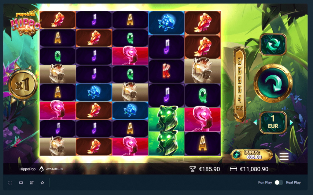 Hippo Pop Slot screenshot at Stake casino