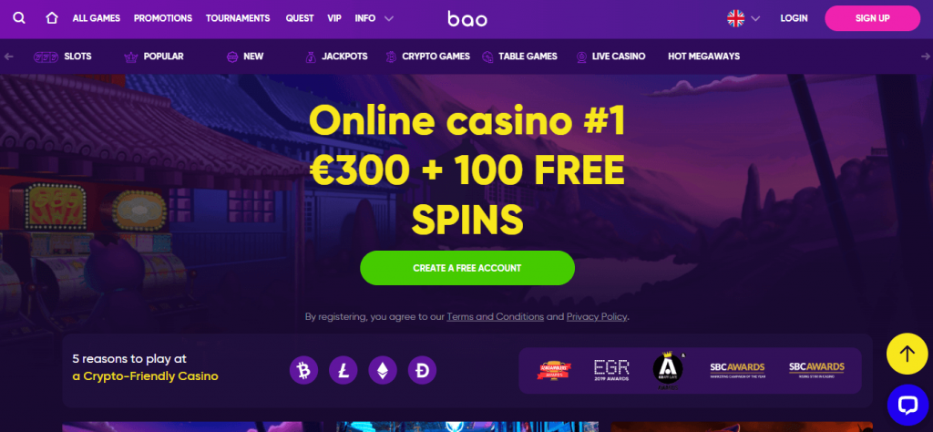 Bao Casino Homepage