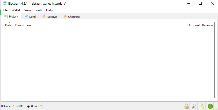 Electrum wallet screenshot