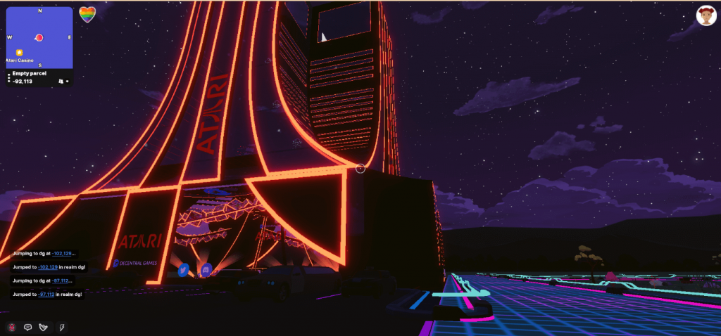 Atari Casino Decentraland screenshot