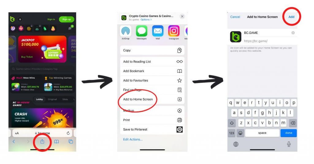 Step-by-step to add BC.Game app on iPhone